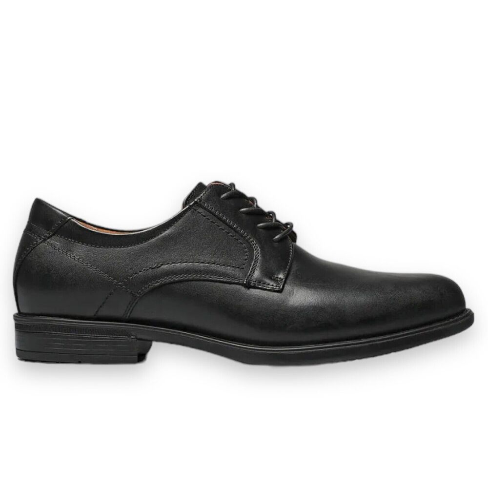 Florsheim Shoes Mens 15 Black Leather Oxford Midtown Plain Toe Ortholite SR